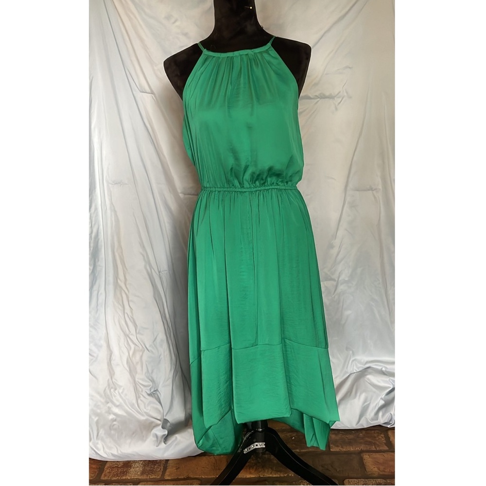 Emerald green banana republic high low dress